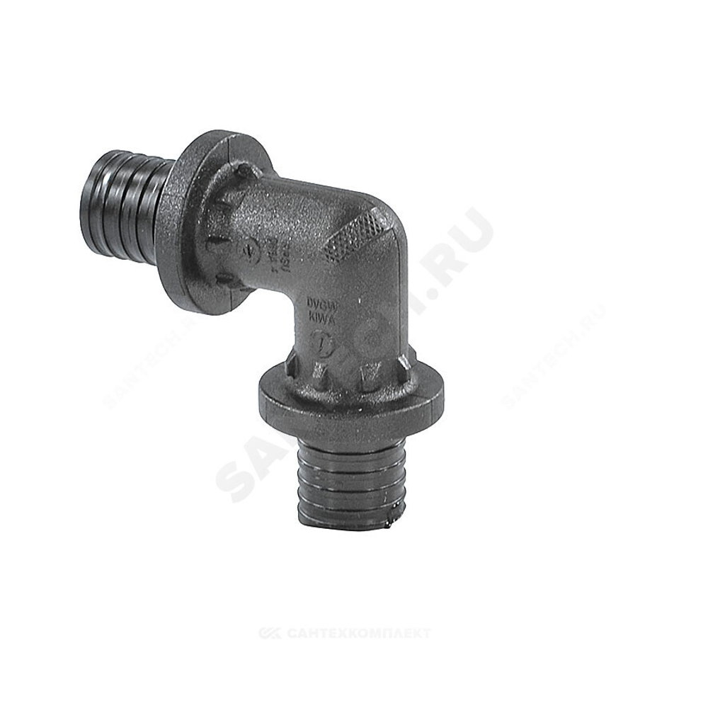 Угольник для PE-X труб аксиальный PPSU Дн 25х90гр RAUTITAN PX Rehau 11600231001