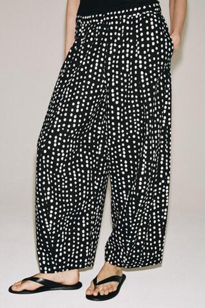 БРЮКИ В ПИЖАМНОМ СТИЛЕ В ГОРОШЕК — ZW COLLECTION — ZARA