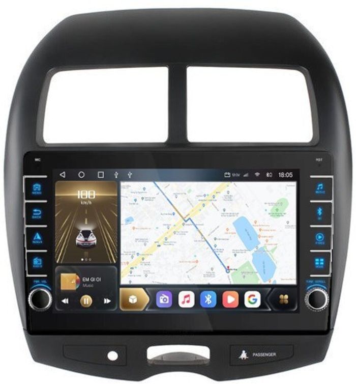 Магнитола для Mitsubishi ASX, Peugeot 4008, Citroen C4 Aircross 2010-2016 - Kuberg OL-1631 (кнопки и крутилки), Android 12, Быстрая, CarPlay, 4G SIM-слот