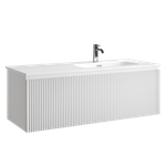 Тумба подвесная SANCOS Сноб Р 1.0 (Snob R 1.0) 1195х445х406, c одним ящиком оснащенным доводчиками, Белый матовый (Bianco), арт.SNR1.0120RW