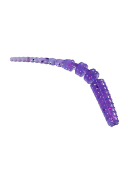 Приманка ZUB-CRAZY LEECH 50мм(2")-10шт, (цвет 610) фиолетовый с блестками