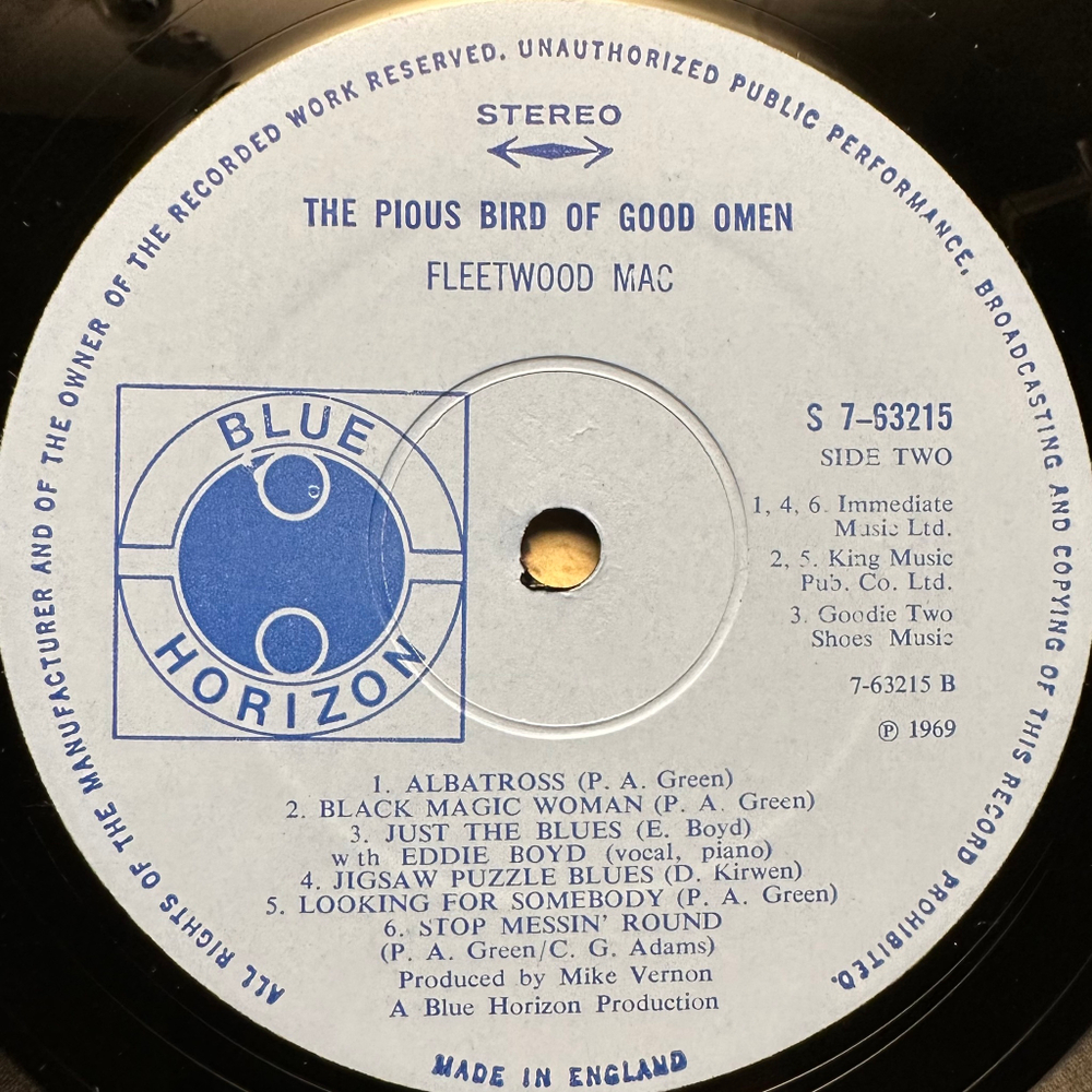 Fleetwood Mac - The Pious Bird Of Good Omen (Англия 1969г.)