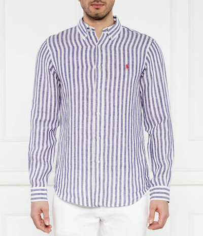 Льняная рубашка POLO RALPH LAUREN - фиолетовый(710837274)