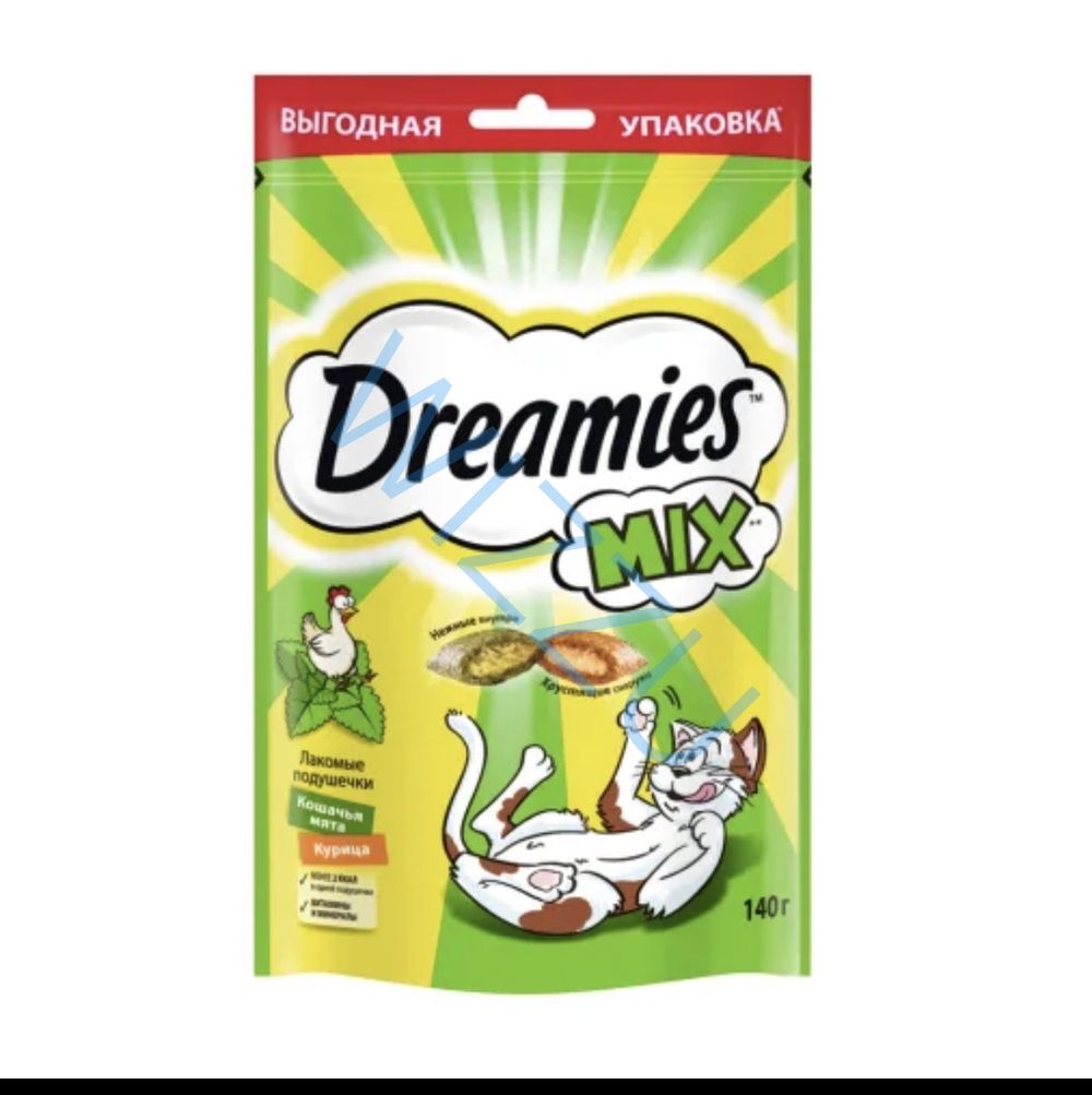 Лакомство Dreamies кур и мята 140г