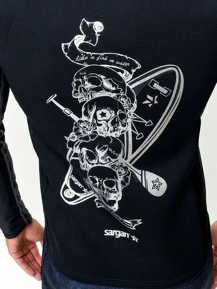Куртка неопреновая Sargan Skeleton Sup неопрен 2 мм/лайкра черный