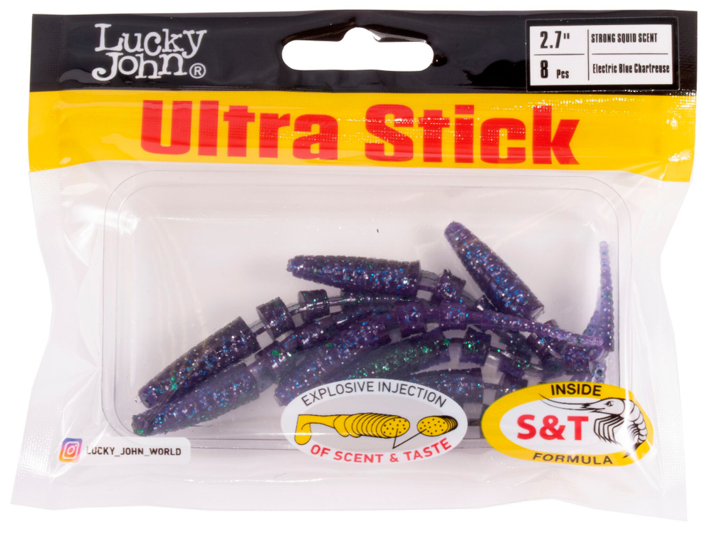 Слаги съедобные LJ Pro Series ULTRA STICK 2,7in (6,8 см), цв. T52, 8 шт.