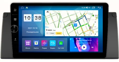 Магнитола для BMW X5 (E53) 2000-2007, 5 (E39) 1996-2003 - Parafar PF395LHDAV на Android 12, Быстрая, CarPlay, 4G SIM-слот
