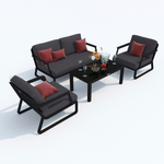 Диван двухместный Ideal Patio ЭСТИВО черный