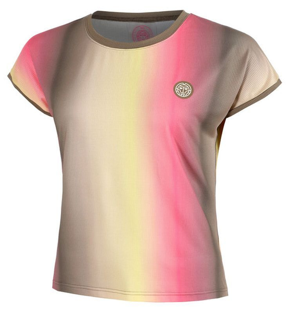 Женская теннисная футболка Bidi Badu Spectrum Capsleeve