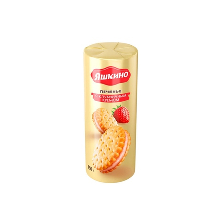 Яшкино Печенье-сэндвич затяжное 190г С клубн. кремом 1/20 (арт.МП461)