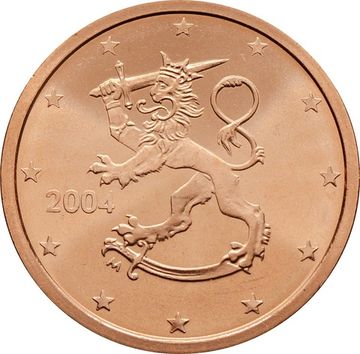 2 евроцента 2004 Финляндия (2 euro cent)