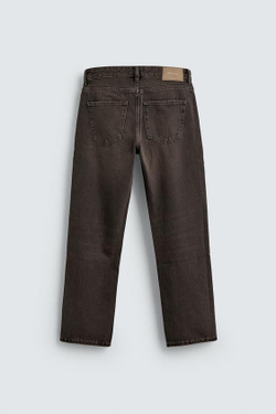 ZARA ДЖИНСЫ STRAIGHT FIT REGULAR, КОРИЧНЕВЫЙ