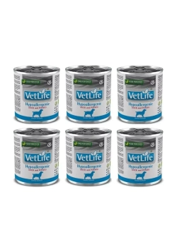 Vet Life Hypoallergenic Консервы для собак 300г*6шт
