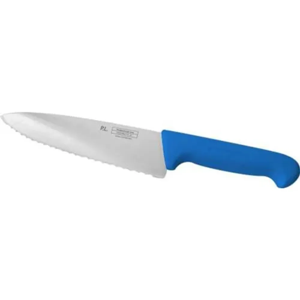 Нож поварской 25 см волнистое лезвие PRO-Line синяя ручка P.L. Proff Cuisine