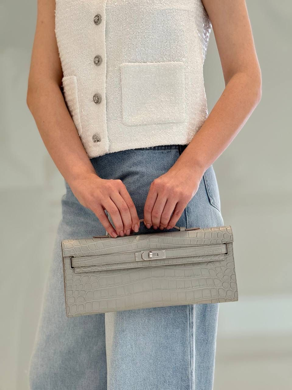 Сумка Hermes из кожи крокодила