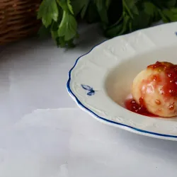 Блюдо овальное 25,2*15,7 см h3,6 см 250 мл глубокое Blue Flower P.L. Proff Cuisine [1]