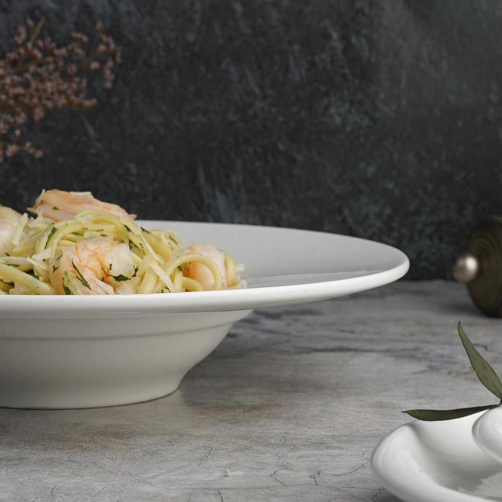 Тарелка глубокая 250 мл d 24 см h5 см для пасты белая фарфор P.L. Proff Cuisine [3]