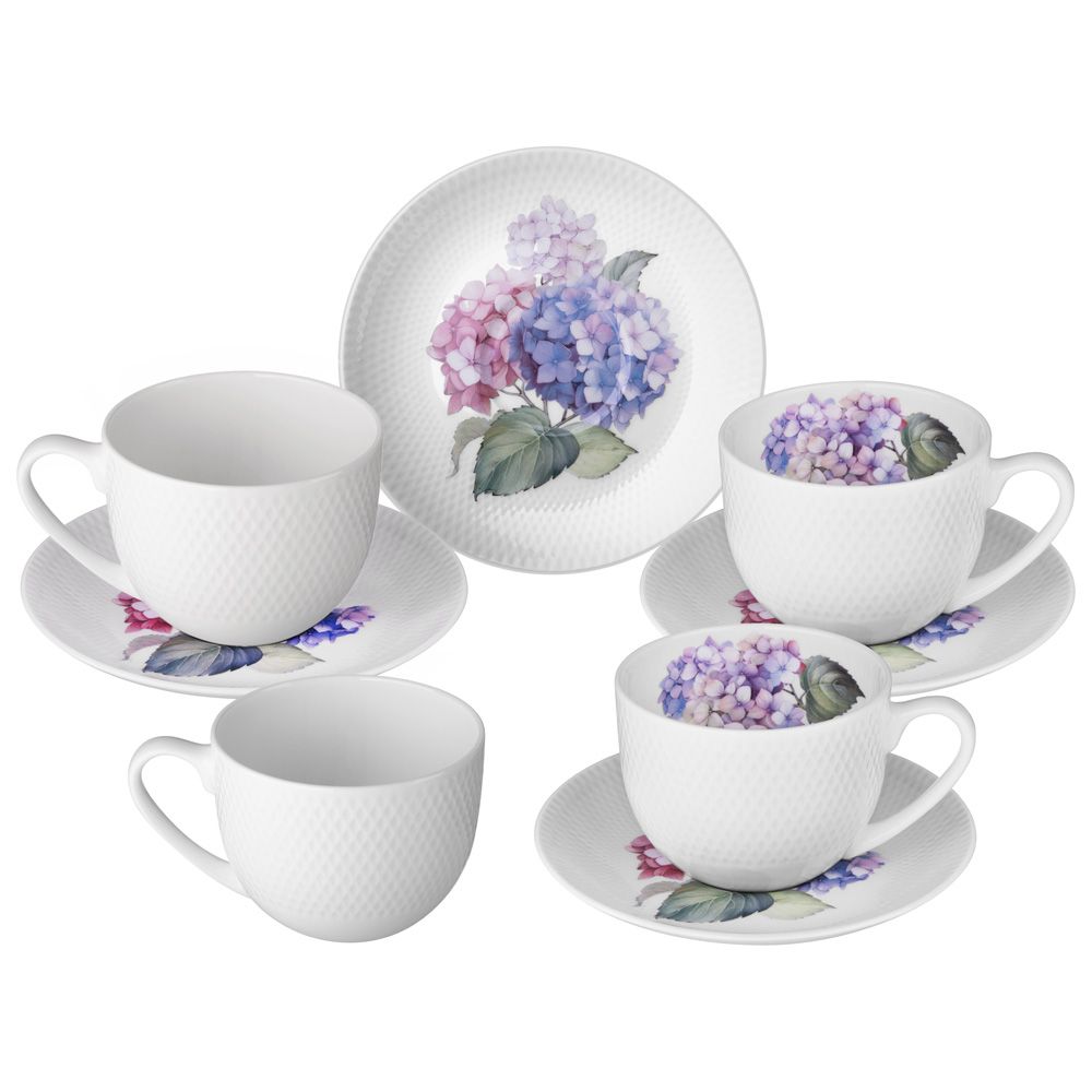 ЧАЙНЫЙ НАБОР LEFARD "HORTENSIA" НА 4 ПЕР. 8 ПР. 330 МЛ (КОР=6НАБ.)