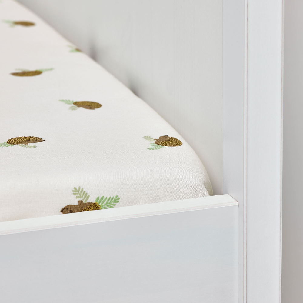Простыня на резинке IKEA TROLLDOM (ТРОЛЛДОМ), Детская, Белый с рисунком, 60х120 см