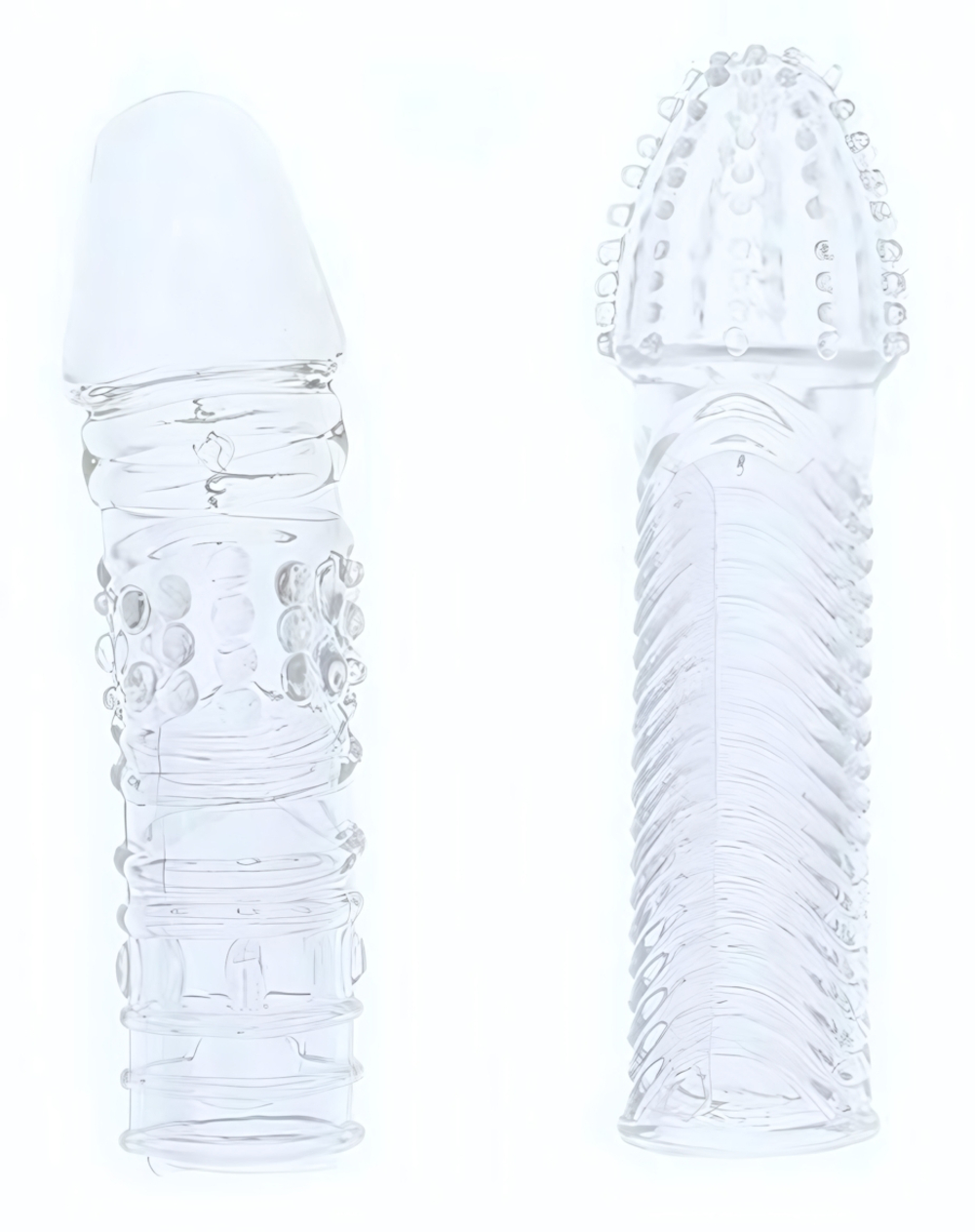 Комплект из 2 прозрачных насадок на пенис PENIS EXTENDER PACK (Цвет: прозрачный)
