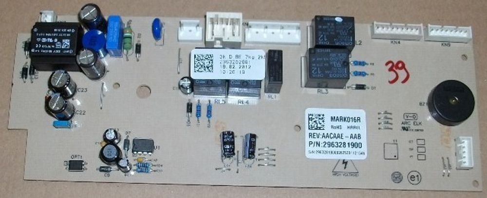 2963282801 Модуль управления сушильной машины Beko 2963282801 Модуль управления сушильной машины Beko