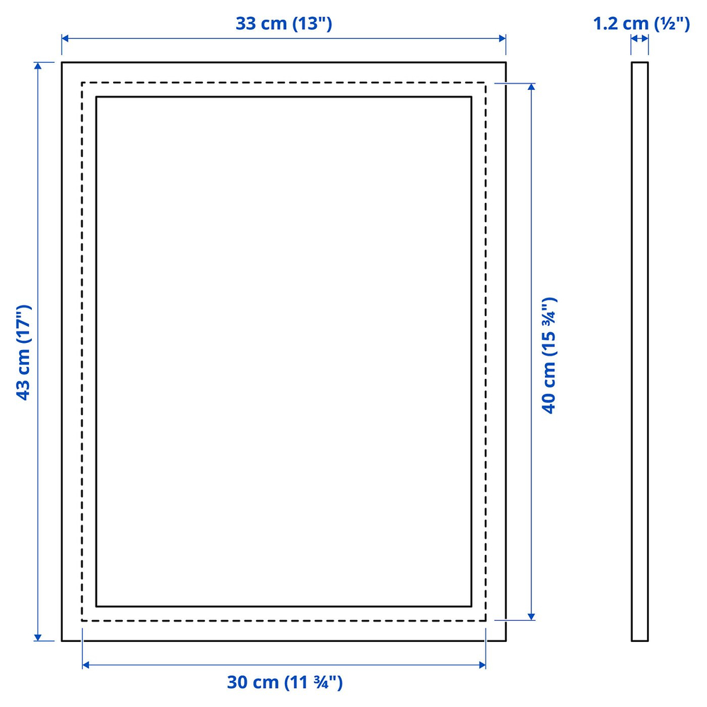IKEA FISKBO  (ИКЕА ФИСКБО)  -  Рамка - светлый серо-зеленый 30x40 см