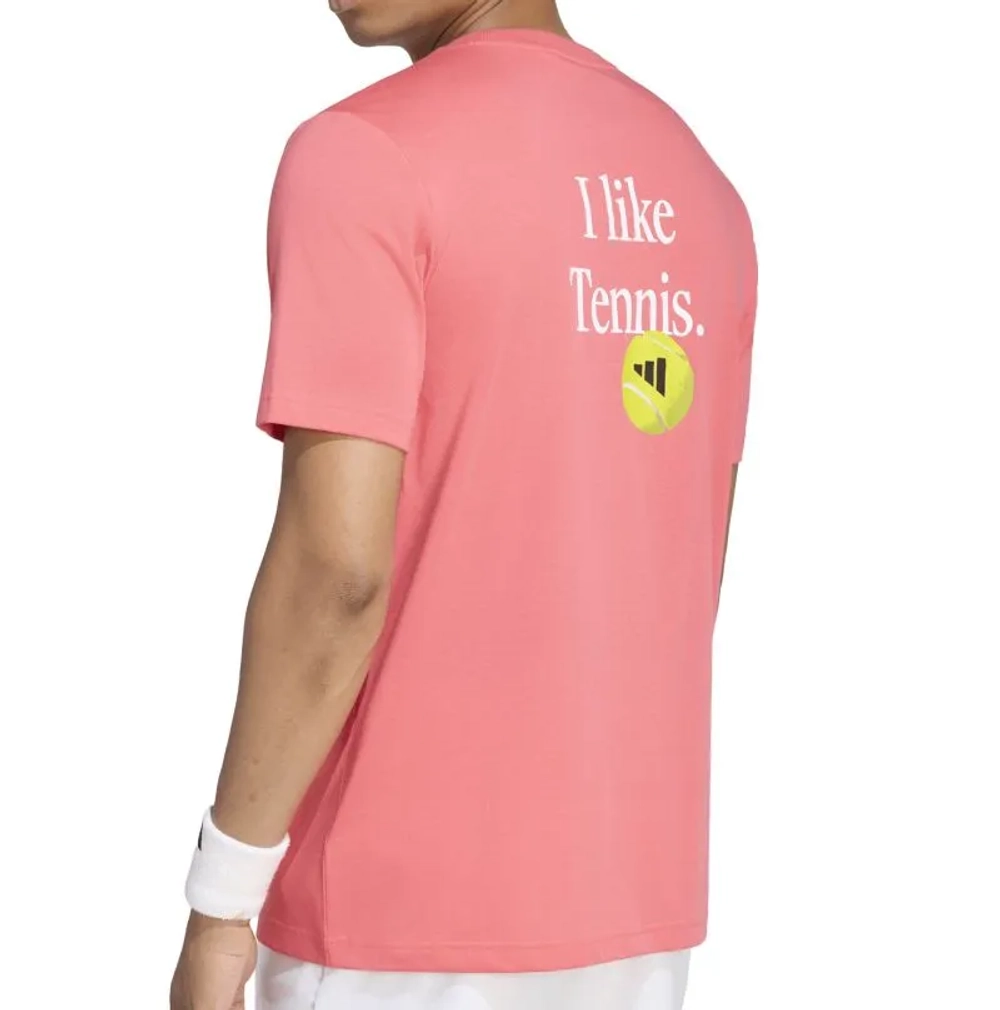 Мужская теннисная футболка Adidas Tennis Category Graphic - pure turbo