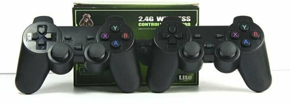Портативная игровая консоль 2.4G Wireless Controllers Gamepad 64ГБ / Приставка M8 4K HD 10289 игр / Подключение к TV, контроллер для PS1/FC/GBA ретро