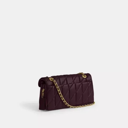 COACH СУМКА ЧЕРЕЗ ПЛЕЧО TABBY 26 С МЯГКОЙ ПОДКЛАДКОЙ, БОРДОВЫЙ