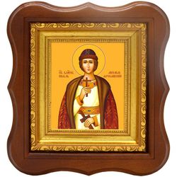 Михаил Феодорович Ярославский благоверный князь. Икона на холсте.