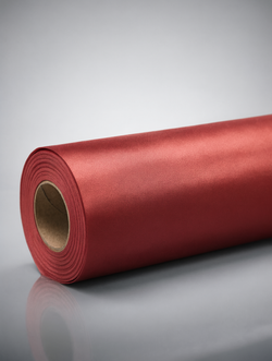 Торец рулона Romani Satin Matte красная: каландрированная структура 150 мкм на втулке