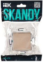 SKANDY Выключатель 1-клавишный 10А SK-V01Sa песочный IEK