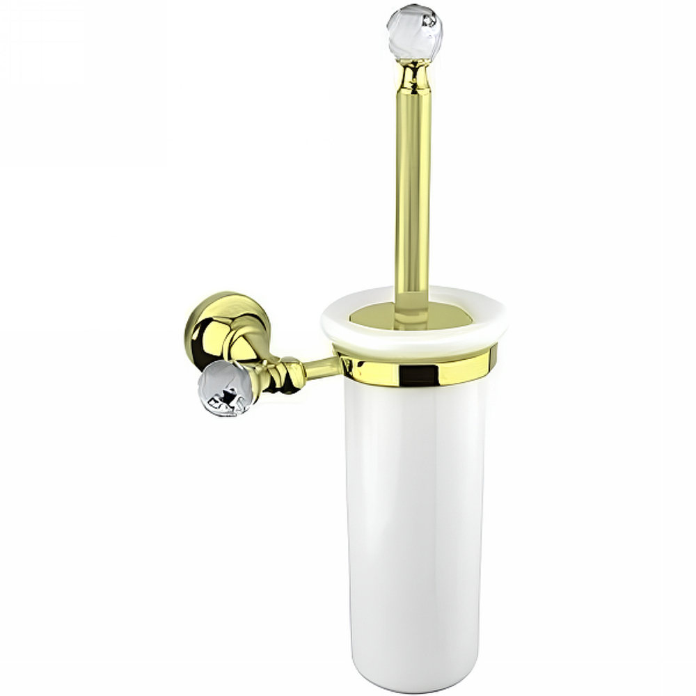Ершик для унитаза Cezares Olimp OLIMP-TB-03/24-Sw Золото 24 карат с кристаллами Swarovski
