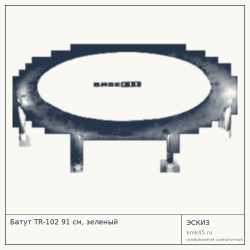 Батут TR-102 91 см, зеленый