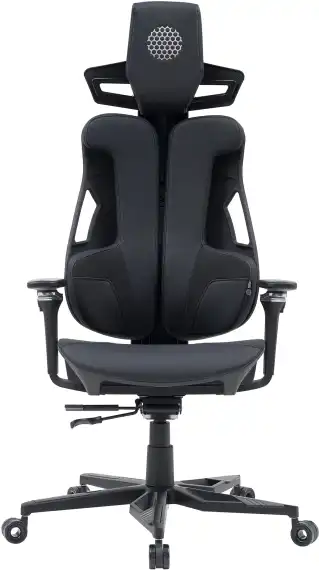 Кресло Cactus CS-CHR-DUO черный искусственная кожа с подголов. крестов. алюминий пластик черный