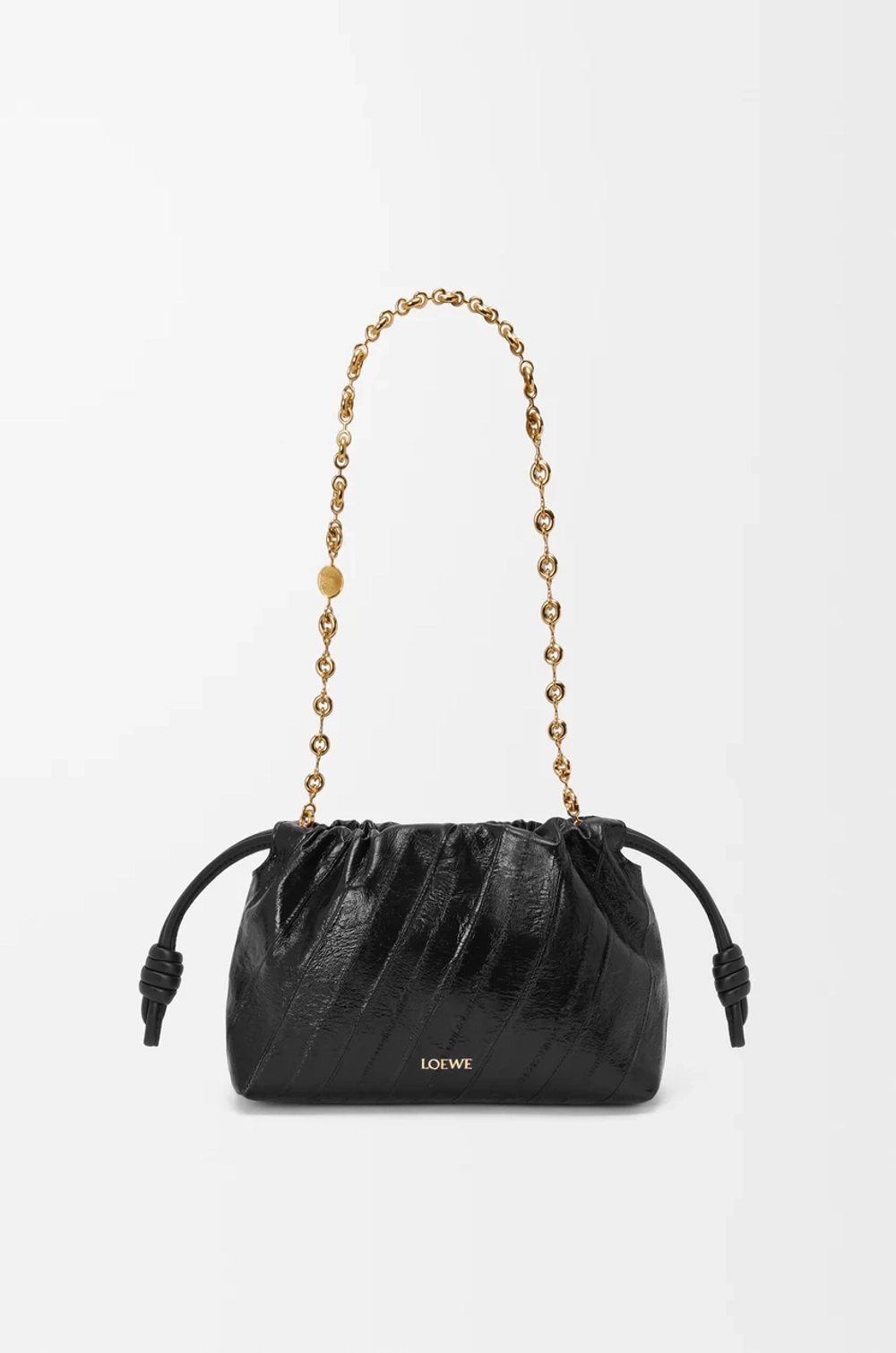 Loewe Сумка-мини Flamenco с имититацией рыбы-миксины, черный