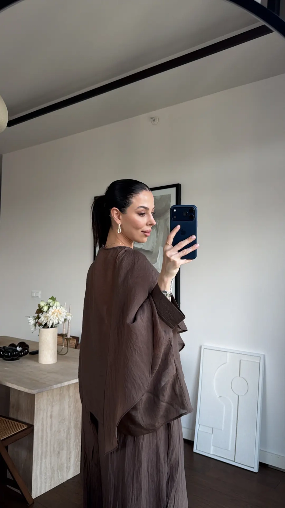 Блуза свободного силуэта многоярусная