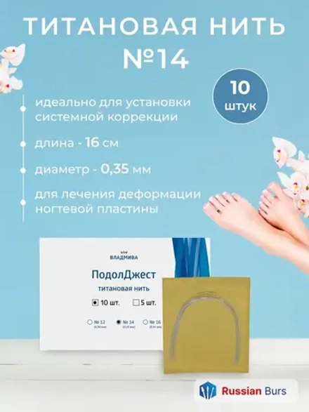 Титановая нить №14 для ногтевой пластины