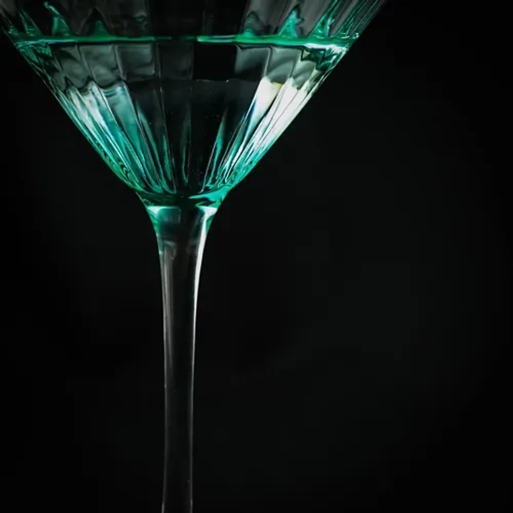 Рюмка коктейльная 450 мл Мартини зеленая Green Glass Optical d 13,2 см h19,1 см P.L. - BarWare [4]