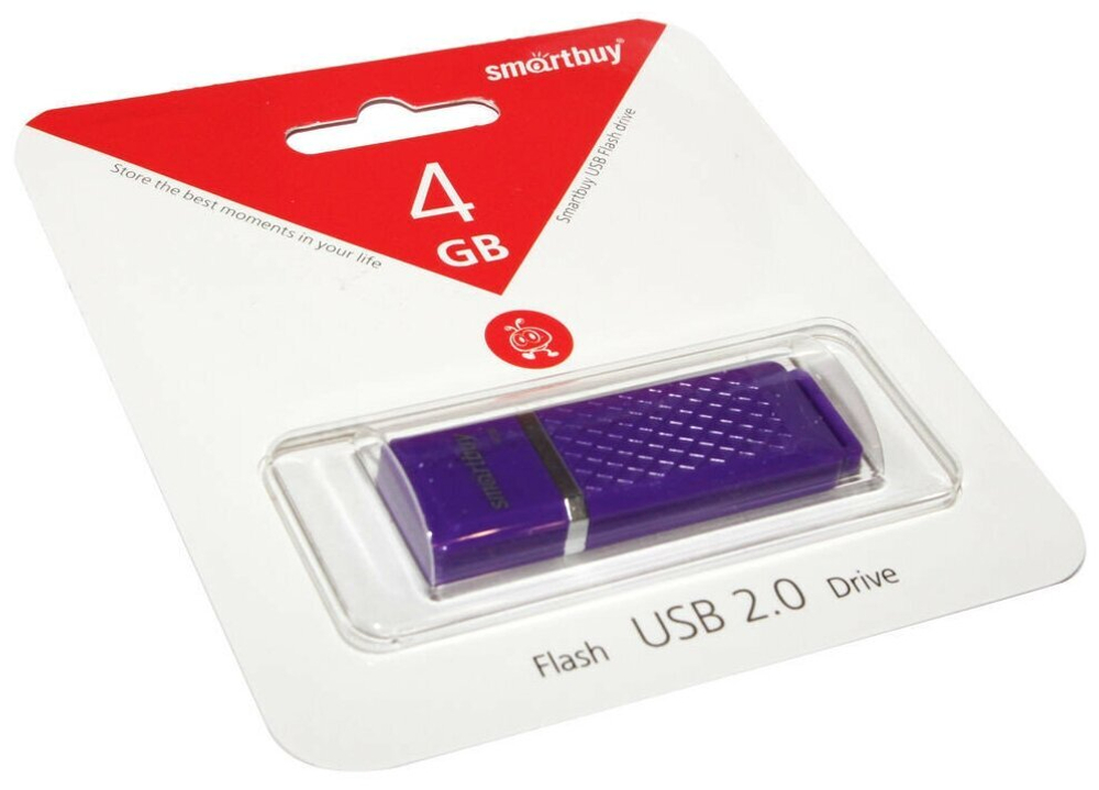 USB флеш накопитель 4 Gb SmartBuy Quartz (SB4GBQZ-V), фиолетовый