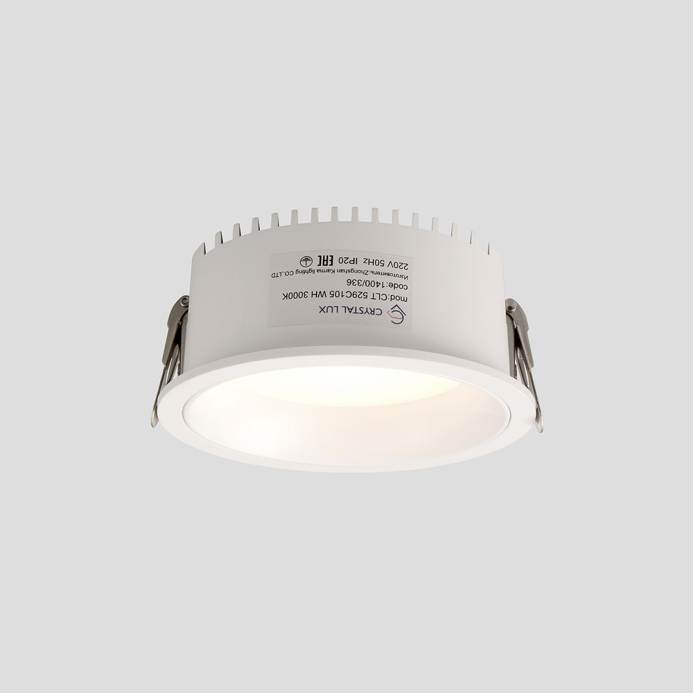 Встраиваемый светодиодный светильник Crystal Lux CLT 529C105 WH 3000K