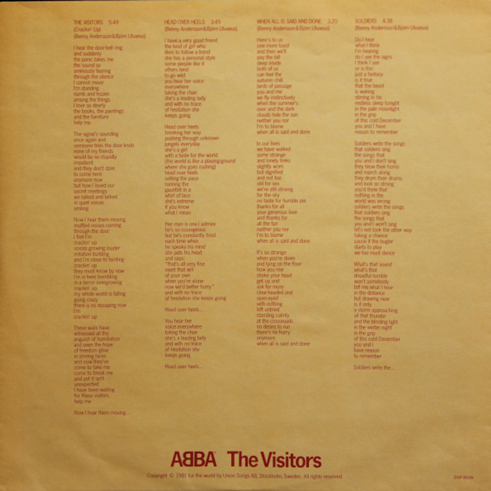ABBA / The Visitors (LP)