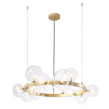 Подвесная люстра 15*G9 Agata SP15 V2 Gold/Transparente золото/прозрачный Crystal Lux