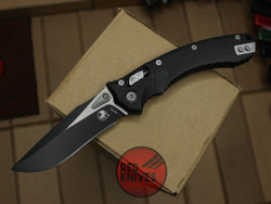 Нож Microtech Amphibian G10 Black - черная рукоять G10, клинок черный