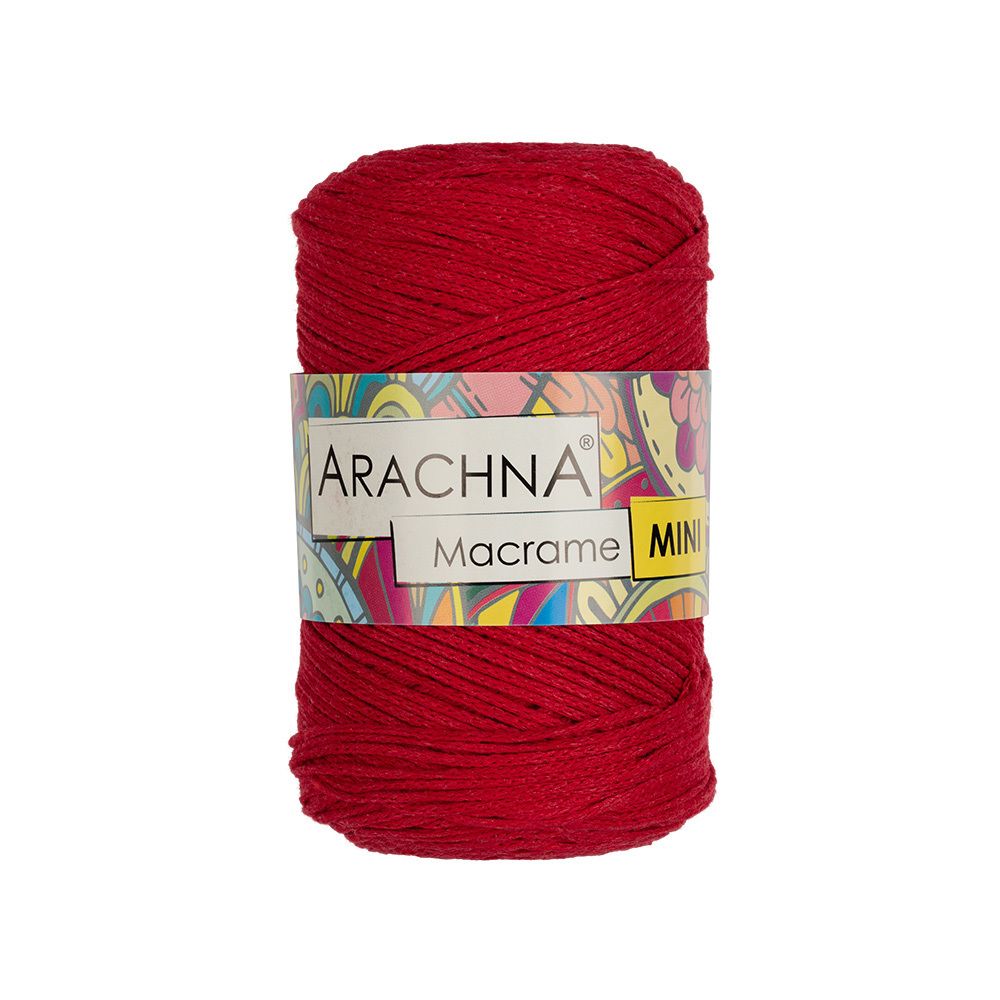 Пряжа Arachna Macrame Mini / уп.4 мот. по 250г, 200м, 08 красный Пряжа Arachna Macrame Mini / уп.4 мот. по 250г, 200м, 08 красный
