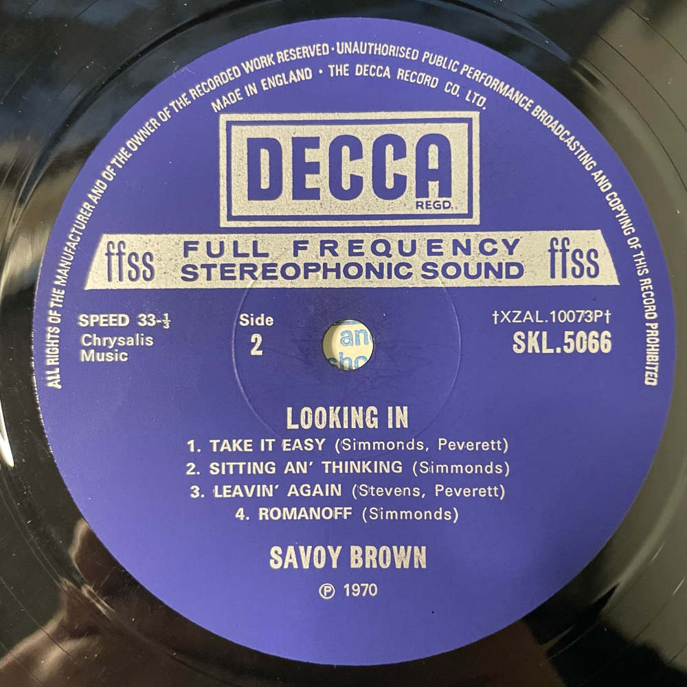 Винтажная виниловая пластинка LP Savoy Brown Looking In (Англия 1970)