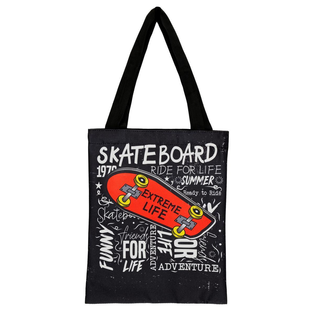 Сумка-шоппер 31*39см., с карманом "Skate" (Спейс)
