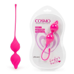 Ярко-розовые вагинальные шарики 3см со смещенным центром тяжести Bior Toys Cosmo CSM-23134