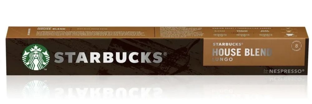 Кофейные капсулы Starbucks Nespresso House Blend Lungo 10 капсул 57 г (Из Финляндии)