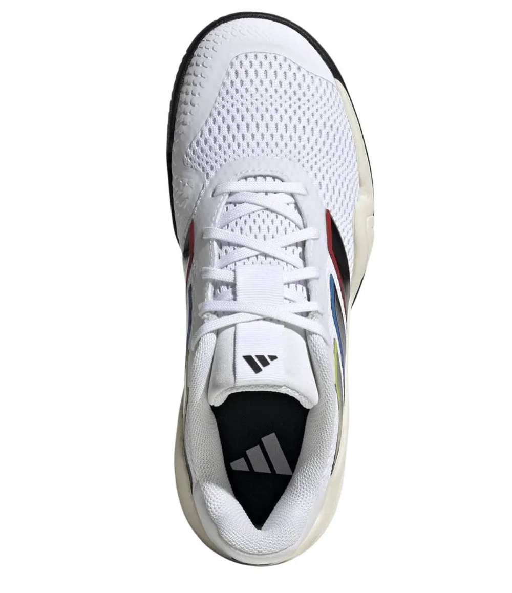 Детские теннисные кроссовки Adidas Barricade K - cloud white/core black/core black